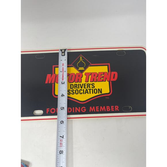 Vtg MOTOR TREND Driver's Association Founding Member License Wall Plate ~ Auto - Picture 6 of 6